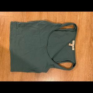 Express Crop tank in teal